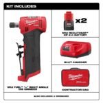 Milwaukee M12 FUEL 12Volt LithiumIon Brushless Cordless 14 in Right Angle Die Grinder Kit w 2 20Ah Batteries