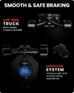 Caribou Electric Skateboard with Remote, 26 Miles Range, 32 Mph Top Speed, 2 x 1000W Hub-Motor, Electric Longboard for Adults & Teens Beginners, 6 Months Warranty