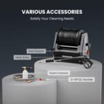 Giraffe Tools Electric Wall Mounted Pressure Washer with 100ft Balck Pressure Hoses