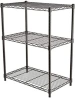 3-Shelf Adjustable,Heavy Duty Storage Shelving Unit (250 lbs loading capacity per shelf),Steel Organizer Wire Rack