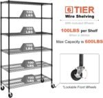 YYkokocat Capacity Heavy Duty Storage Shelves Commercial Wire Shelving Unit and Storage Adjustable