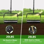 Seeutek 18 Inch Rolling Lawn Aerator 46in Handle,Manual Aerator Lawn Tool