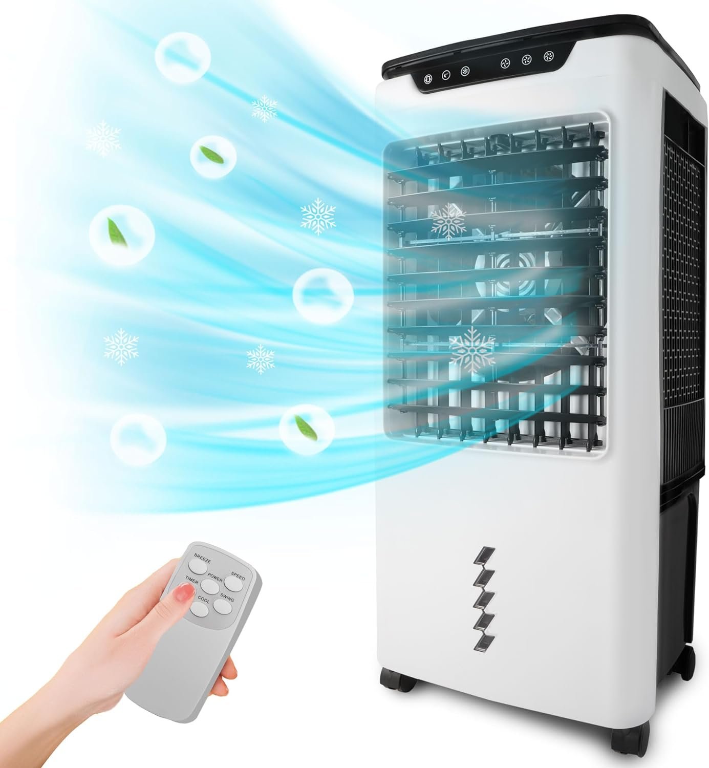 Powerful Swamp Cooler 5300 CFM,7 Gallons Water Tank,Portable Indoor Evaporative Air Cooler,Remote Included,Swing Mode,Modern Design,3 Speeds (LBW-6500RC) Powerful Swamp Cooler 5300 CFM,7 Gallons Water Tank,Portable Indoor Evaporative Air Cooler,Remote Included,Swing Mode,Modern Design,3 Speeds (LBW-6500RC)