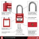 TRADESAFE Lockout Tagout Station with Loto Devices - 14 Pack Safety Lock Set