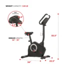 Sunny Health & Fitness Magnetic Upright Exercise Bike w/ LCD,Pulse Monitor,Stationary Cycling and Indoor Home Workouts SF-B2883