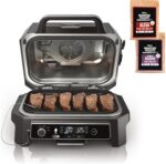 OG701 7-in-1 Outdoor Electric Grill & Smoker - Grill,BBQ,Air Fry,Bake,Roast,Dehydrate & Broil - Uses Woodfire Pellets - Portable & Weather Resistant