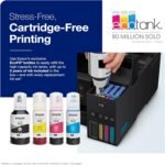 ET-4800 Wireless All-in-One Cartridge-Free Supertank Printer with Scanner,Copier,Fax,ADF and Ethernet ?C Ideal-for Your Home Office,White