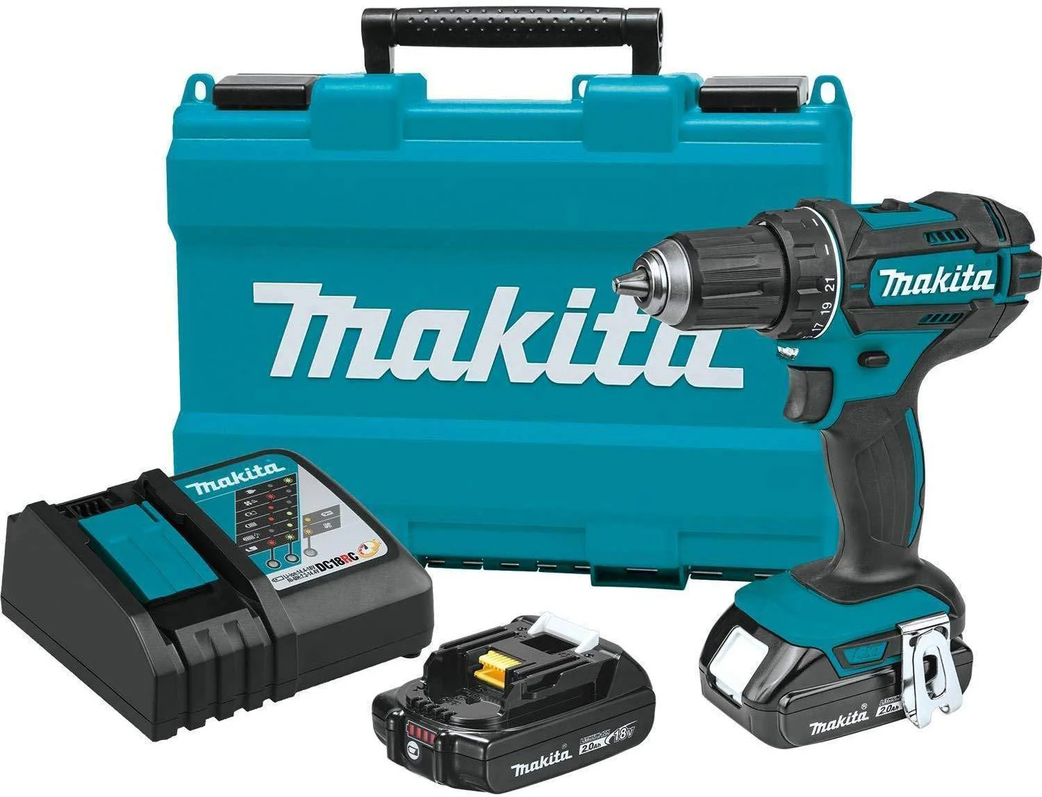 Makita 18V Compact Lithium-Ion Cordless 1/2" Driver-Drill Kit *Factory Serviced* Makita 18V Compact Lithium-Ion Cordless 1/2" Driver-Drill Kit *Factory Serviced*