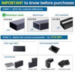 Muzata Black Rectangular Handrail Top Rail Cable Railing System Deck Stair Indoor Outdoor