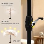 PHI VILLA 10ft Patio Umbrellas with 8 Sturdy Ribs and 1.5" Umbrellla Pole