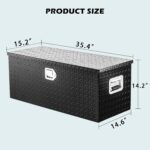 KING CHAO FOO 36" Aluminum Truck Bed Tool Box,Diamond Plate ToolBox