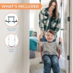 6 Piece Indoor Doorway Gym Set for Kids ÿ Indoor Swing for Kids Includes Kids Swing Chair,Rings,Hanging Trapeze,Ladder,Swinging Rope & Pullup Bar