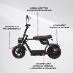 Swoop Elektro Moped Turbo 2000W Schwarz