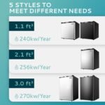 Upright freezer,3.0 Cubic Feet,Single Door Compact Mini Freezer with Reversible Stainless Steel Door,Small freezer for Home/Dorms/Apartment/Office (Silver)