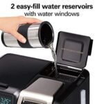 Hamilton Beach FlexBrew Thermal Coffee Maker,Single Serve & Full Pot,Compatible with K-Cup Pods or Grounds,Programmable,Black and Stainless (49966)