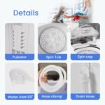 BANGSON Mini Twin Tub Washer and Dryer Combo with 17.6 lbs Large Capacity