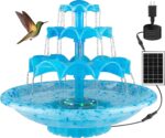 3 Tier DIY Solar Fountain with 24-Hours Working and Lights