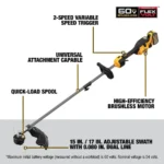 60V MAX 17 in. Cordless Battery Powered String Trimmer and Leaf Blower Combo Kit with (1) 9 Ah Battery & Charger DCKO266X1