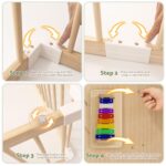 IKALIFE Large Wooden Baby Playpen