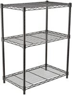 3-Shelf Adjustable,Heavy Duty Storage Shelving Unit (250 lbs loading capacity per shelf),Steel Organizer Wire Rack