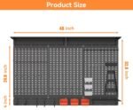 WALMANN 113PCS Pegboard Wall Organizer Kit with Pegboard Hooks with Hooks(Black)