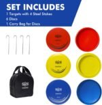 SGSPORT Golf Basket with 6pcs Disc Golf Discs with Carry Bag