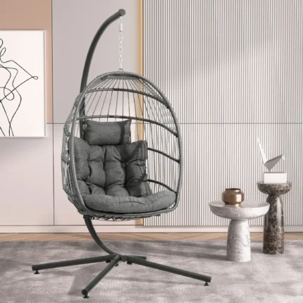 LEYCAY Egg Chair with Stand,Hanging Egg Swing Hammock Chair