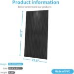 Art3d Black Large PVC 3D Textured Wavy Wall Panels Decorative,Pack of 6 Tiles