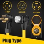 LAZMUMI 50 Amp 50FT Generator Power Cord and Power Inlet Box Waterproof Combo Kit