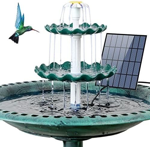 3 Tiered Bird Bath with 3.5W Solar Pump DIY Solar Fountain 3 Tiered Bird Bath with 3.5W Solar Pump DIY Solar Fountain