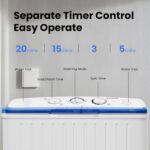 BANGSON Mini Twin Tub Washer and Dryer Combo with 17.6 lbs Large Capacity