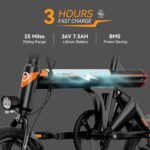 Jasion EB3 Electric Bike Adults 21mph,500W Peak Motor,270Wh Battery,Rear Suspension,3 Levels Assist,14" Folding Ebike for Adults and Teens,Complies to UL2849