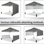 CROWN SHADES 10x10 Pop up Canopy Tent Instant Canopy with 150D Silver Coated