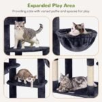 Globlazer 83 inch Cat Tree for Indoor Cats Large Adult,Dark Grey