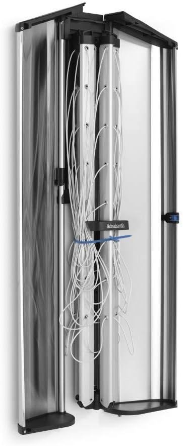 Brabantia Protective Metal Storage Box Cover for WallFix,Wall Mounted Clothes Line Dryer 24m,Matt Silver Steel - Easy install,Windproof & Weatherproof (WallFix not included)