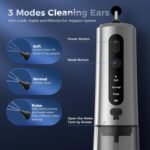 Upwayde Water Powered Ear Cleaner with 6 Reusable Replacement Tips and 3 Water Pressure Modes