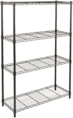 3-Shelf Adjustable,Heavy Duty Storage Shelving Unit (250 lbs loading capacity per shelf),Steel Organizer Wire Rack
