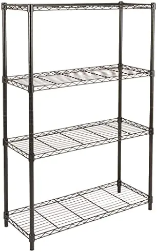3-Shelf Adjustable,Heavy Duty Storage Shelving Unit (250 lbs loading capacity per shelf),Steel Organizer Wire Rack