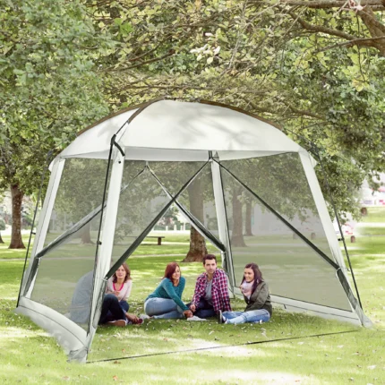 Outsunny Screen Tent,10' x 10' Screen House Room with UV50+ Protection