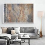 Globe Floor Lamp,2-Tone Wood Toned Base,White Fabric Shade,Socket Rotary Switch