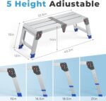 Anyelse Foldable Step Ladder Heavy Duty Work Bench with One-Touch Automatic Fold