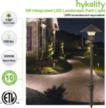 6 Pack Low Voltage LED Landscape Pathway Light,3W 150LM 12V Wired for Outdoor Yard Lawn,Die-cast Aluminum Construction,30-Watt Equivalent 15-Year Lifespan