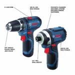 BOSCH CLPK22-120 12V Max Cordless 2-Tool 3/8 in. Drill/Driver and 1/4 in. Impact Driver Combo Kit with 2 Batteries,Charger and Case,Blue