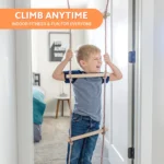 6 Piece Indoor Doorway Gym Set for Kids ÿ Indoor Swing for Kids Includes Kids Swing Chair,Rings,Hanging Trapeze,Ladder,Swinging Rope & Pullup Bar