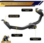 Geteen Black Trailer Hitch Kit,Anti-Rust Gloss Black Powder Coat