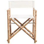 2 Folding Bamboo Director's Chairs