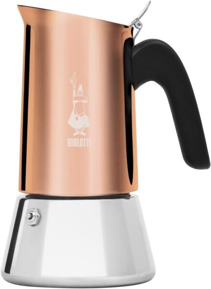 Bialetti New Venus Italian Coffee Maker (Induction),Stainless Steel,Silver