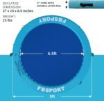 Inflatable Dock Floating Platform,8ft Inflatable Water Hammock Floating Deck for Lake W/Cupholder,Round Floating Ring Float Ring,Pool Float Raft Lounger Island Platform Pad