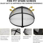 WeCooper Outdoor Fire Pit Spark Screen Cover Accessory,Fire Mesh Screen Guard