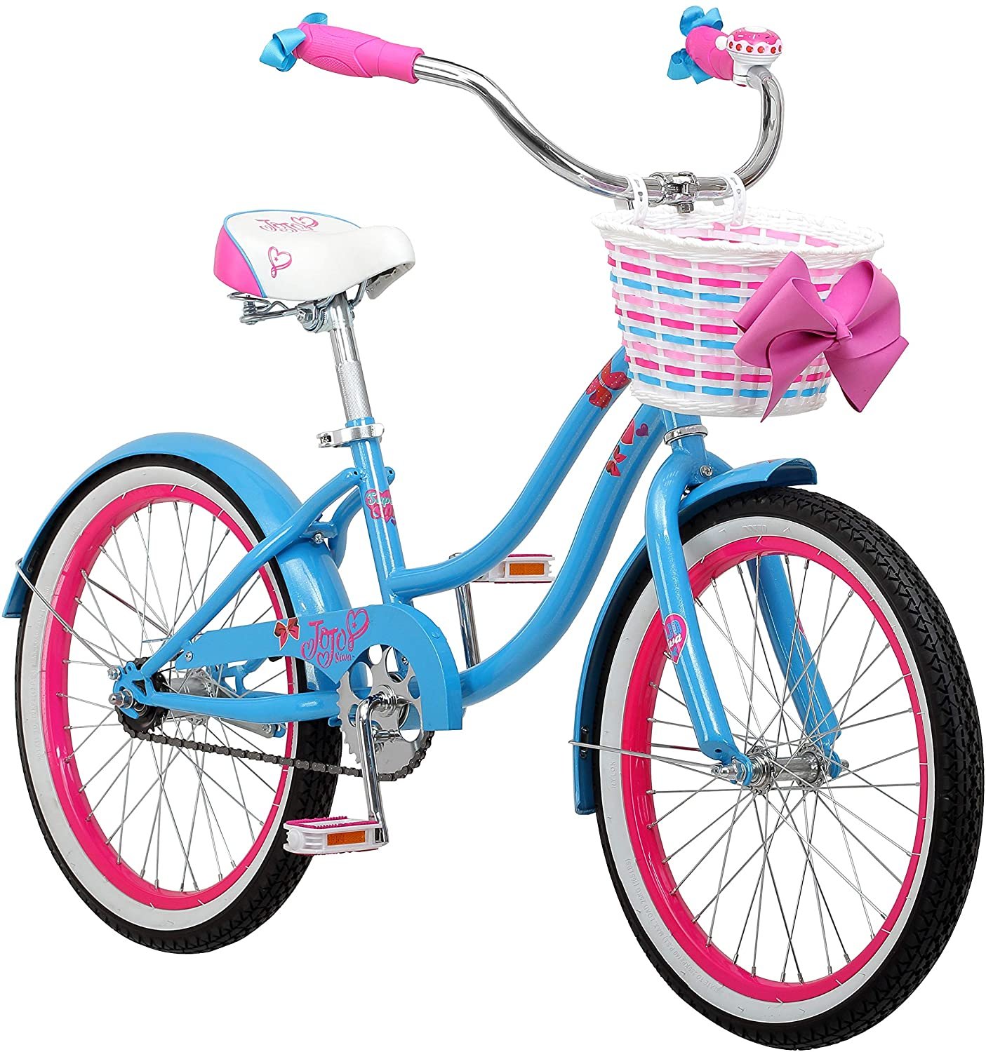 Nickelodeons JoJo Siwa Girls Cruiser Bike with 20Inch Wheels in Light Blue and Pink Nickelodeons JoJo Siwa Girls Cruiser Bike with 20Inch Wheels in Light Blue and Pink
